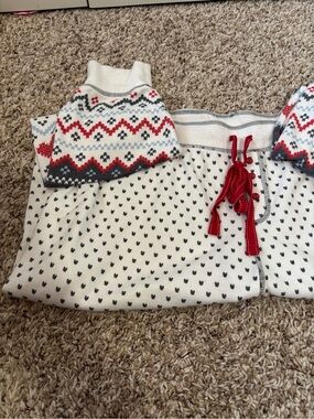 P.J. Salvage Fair Isle Heart Print Thermal Pajama Jogger Pants-Size Large